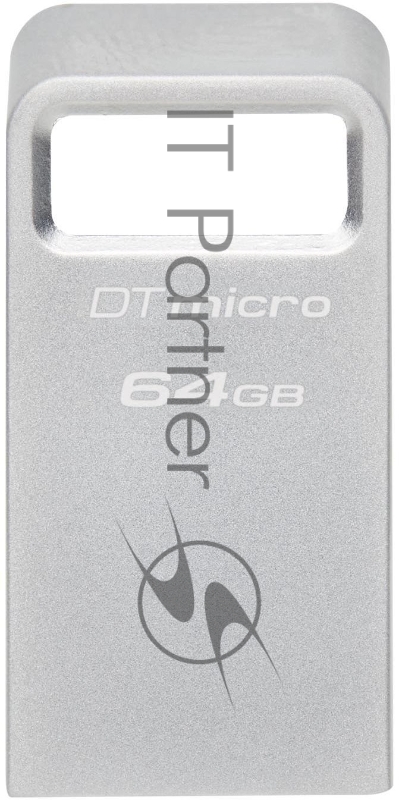 Флеш Диск Kingston 64Gb DataTraveler Micro DTMC3G2/64GB USB3.0 серебристый