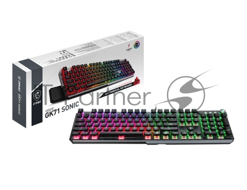 Клавиатура MSI VIGOR GK71 SONIC механическая серый/черный USB for gamer LED