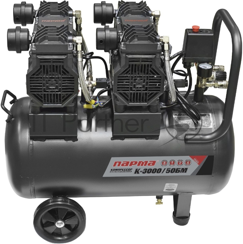 Компрессор поршневой Парма БМ K-3000/50БМ масляный 474л/мин 50л 3000Вт серый/черный