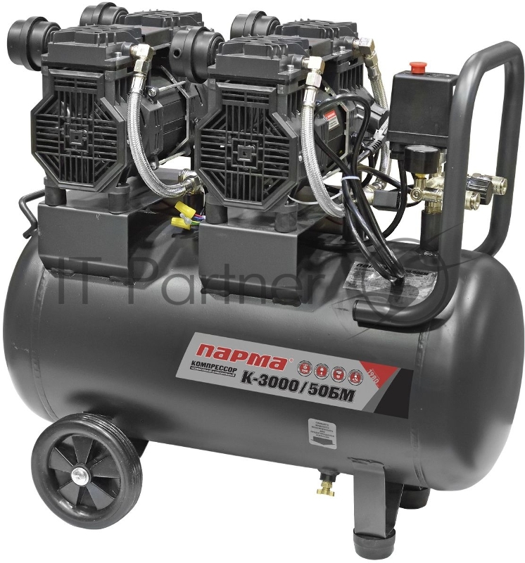 Компрессор поршневой Парма БМ K-3000/50БМ масляный 474л/мин 50л 3000Вт серый/черный
