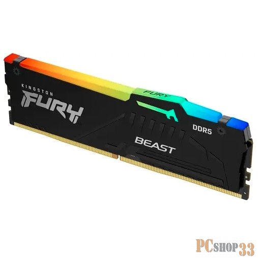 Модуль памяти Kingston 16GB 4800MT/s DDR5 CL38 DIMM FURY Beast RGB