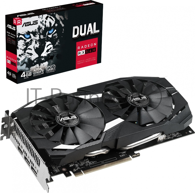 Видеокарта Asus PCI-E DUAL-RX560-4G AMD Radeon RX 560 4096Mb 128 GDDR5 1149/6000 DVIx1 HDMIx1 DPx1 HDCP Ret