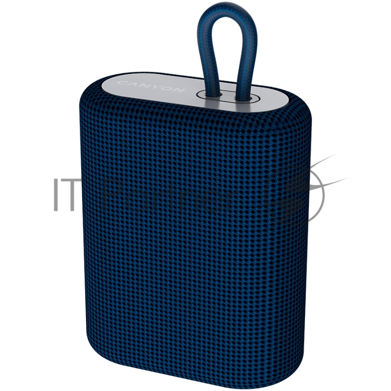 Портативная акустика Canyon Bluetooth Speaker, BT V5.0, BLUETRUM AB5365A, TF card support, Type-C USB port, 1200mAh polymer battery, Blue, cable length 0.42m, 114*93*51mm, 0.29kg