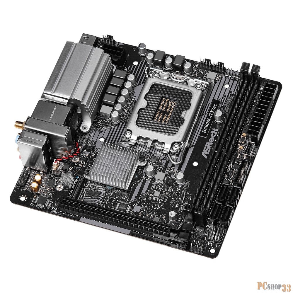 Материнская плата Asrock B660M-ITX/AC Soc-1700 Intel B660 2xDDR4 mini-ITX AC`97 8ch(7.1) GbLAN RAID+VGA+HDMI+DP