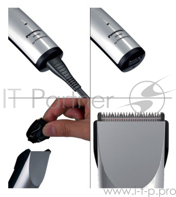 Машинка для стрижки Panasonic ER1410S520 серебристый (насадок в компл:3шт)