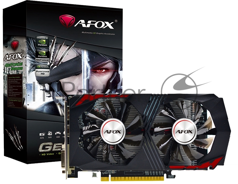 Видеокарта AFOX GTX1050Ti 4GB GDDR5 128Bit DVI HDMI DP ATX Dual Fan