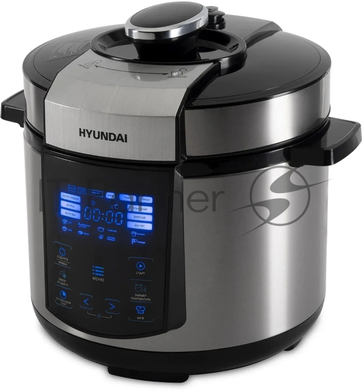 Мультиварка-скороварка Hyundai HYMC-1618 5л 1000Вт серебристый/черный