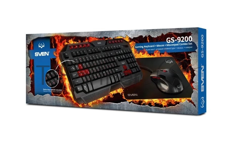Набор SVEN GS-9200 игровые клавиатура, мышь и коврик