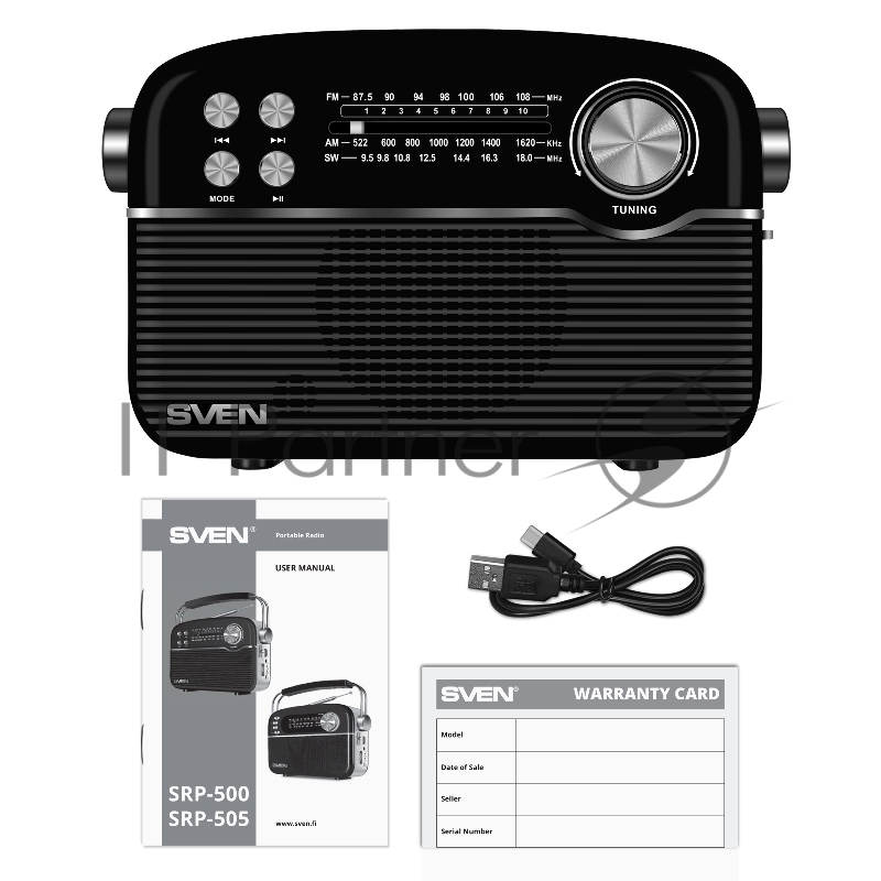Радиоприёмник SVEN SRP-500 чёрный