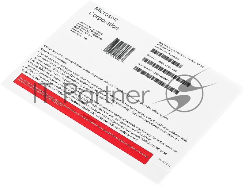 Операционная система Microsoft Windows Pro 10 64Bit English 1pk DSP OEI DVD (FQC-08930)