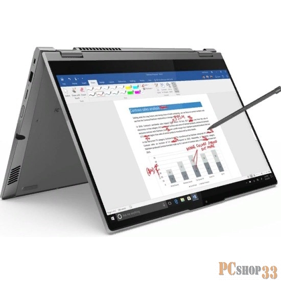 Трансформер Lenovo Thinkbook 14s Yoga ITL Core i7 1165G7 16Gb SSD512Gb 14 Touch FHD (1920x1080) Windows 11 Professional 64 grey WiFi BT Cam