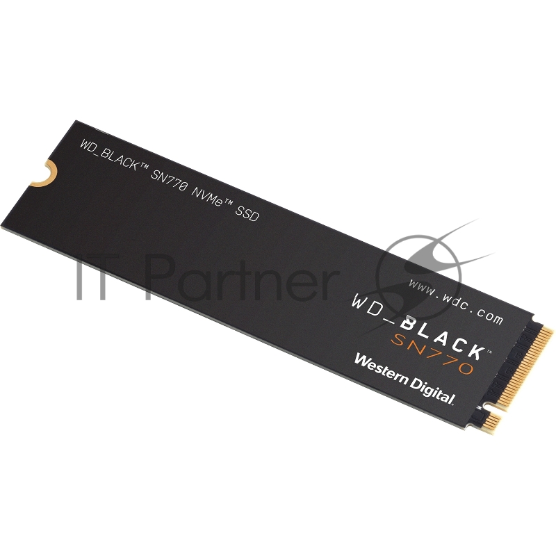 Накопитель WD SSD Black SN770 NVMe, 250GB, M.2(22x80mm), NVMe, PCIe 4.0 x4, 3D TLC, R/W 4000/2000MB/s, IOPs 240 000/470 000, TBW 200, DWPD 0.4 (12 мес.)