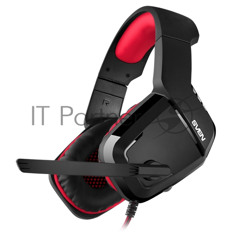 Игровые наушники с микрофоном SVEN AP-G858MV, черный-красный