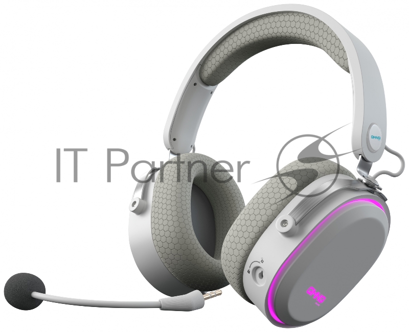 Наушники с микрофоном Оклик GMNG HS-L990G белый 1.5м мониторные Radio оголовье (1605117)