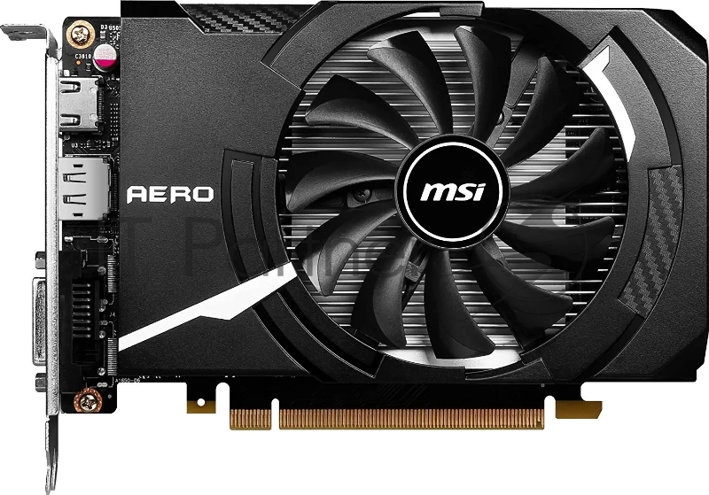 Видеокарта MSI PCI-E GTX 1630 AERO ITX 4G OC NVIDIA GeForce GTX 1630 4096Mb 128 GDDR6 1815/12000 DVIx1 HDMIx1 DPx1 HDCP Ret