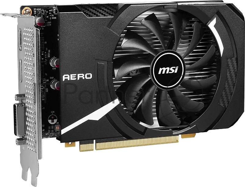 Видеокарта MSI PCI-E GTX 1630 AERO ITX 4G OC NVIDIA GeForce GTX 1630 4096Mb 128 GDDR6 1815/12000 DVIx1 HDMIx1 DPx1 HDCP Ret