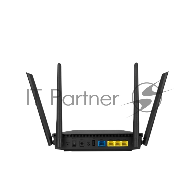 Роутер ASUS RT-AX53U 802.11b/g/n/ac/ax, до 574 + 1201 Mbps, 2,4 + 5 гГц, 4 антенны, USB