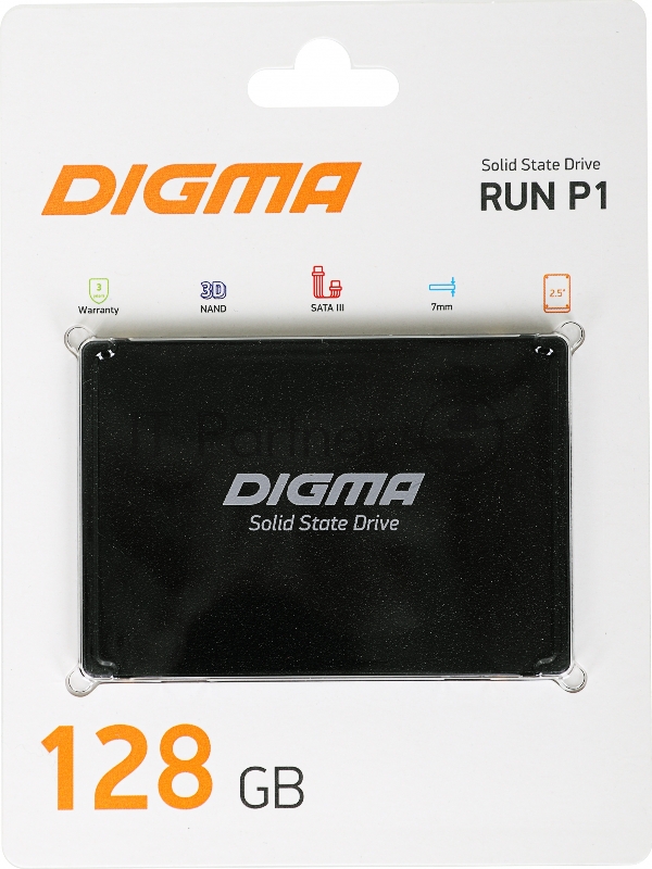 Накопитель SSD Digma SATA III 128Gb DGSR2128GP13T Run P1 2.5