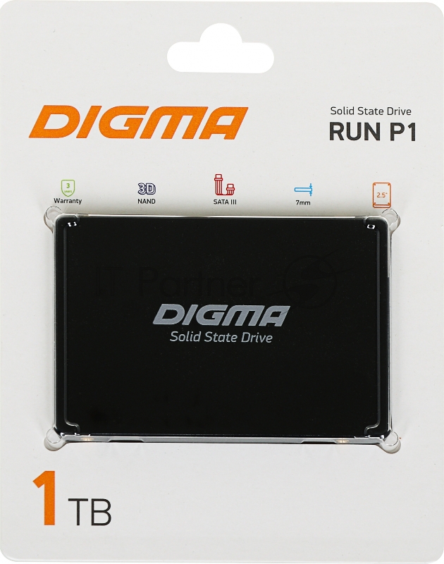Накопитель SSD Digma SATA III 1Tb DGSR2001TP13T Run P1 2.5