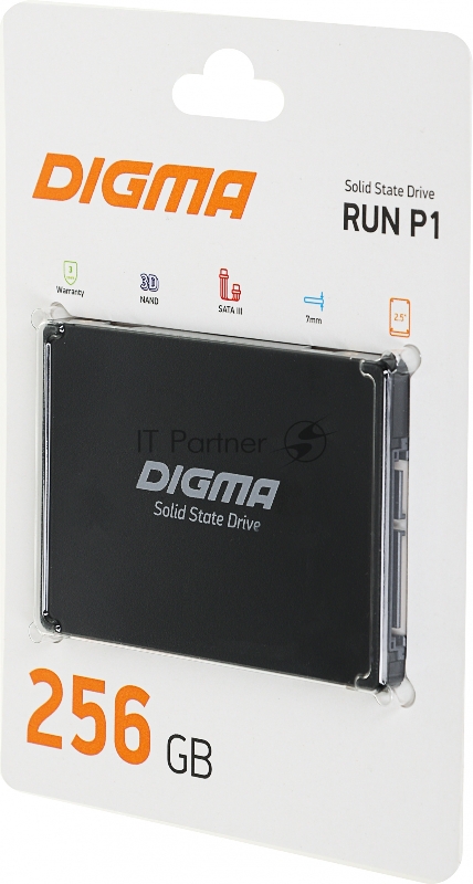 Накопитель SSD Digma SATA III 256Gb DGSR2256GP13T Run P1 2.5