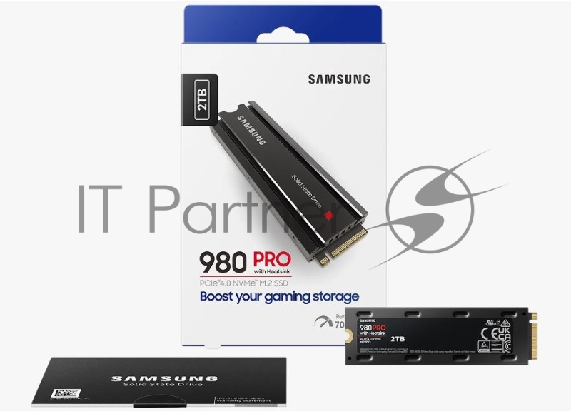 Накопитель SSD Samsung PCI-E 4.0 x4 2Tb MZ-V8P2T0CW 980 PRO M.2 2280
