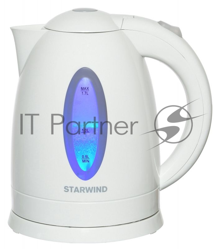 Чайник электрический Starwind SKP2211 1.7л. 2200Вт белый (корпус: пластик)