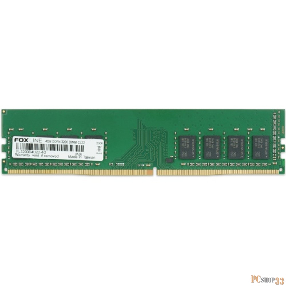 Модуль памяти Foxline DIMM 4GB 3200 DDR4 CL22 (512*8)