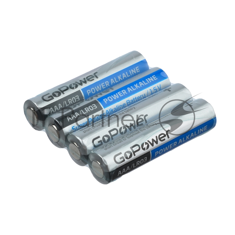 Батарейка GoPower LR03 AAA BOX20 Shrink 4 Alkaline 1.5V (4/20/640)