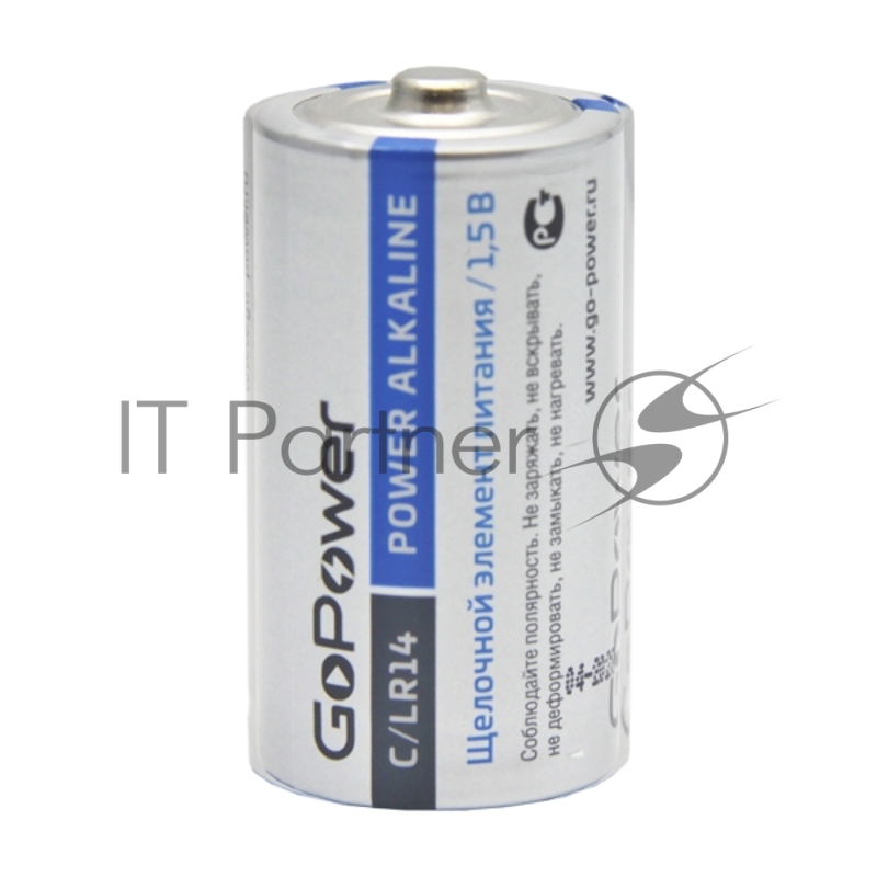 Батарейка GoPower LR14 C BL2 Alkaline 1.5V (2/12/192) блистер (2 шт.)