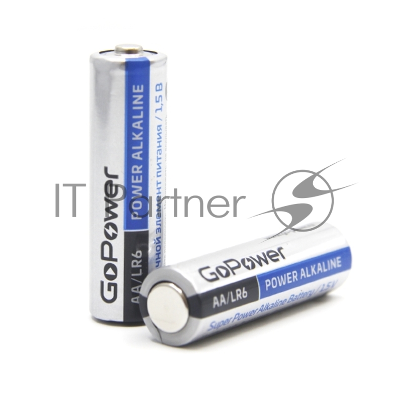 Батарейка GoPower LR6 AA BL2 Alkaline 1.5V (2/24/480) блистер (2 шт.)
