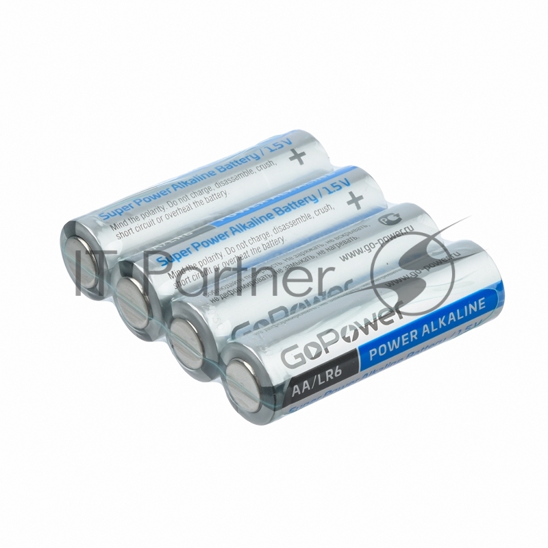 Батарейка GoPower LR6 AA BOX20 Shrink 4 Alkaline 1.5V (4/20/640)