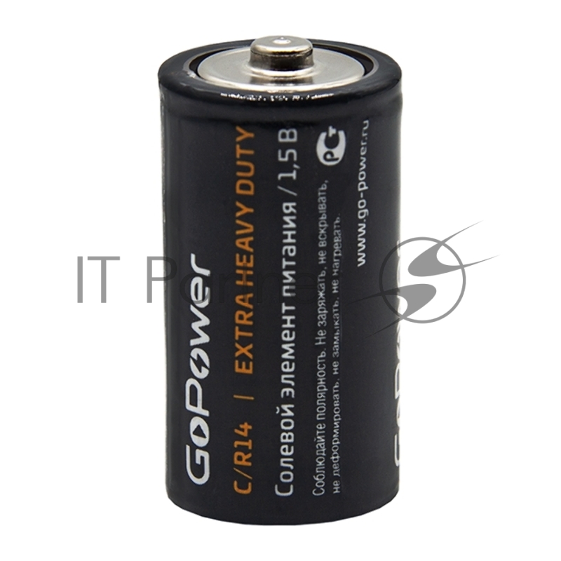 Батарейка GoPower R14 C Shrink 2 Heavy Duty 1.5V (2/24/288)