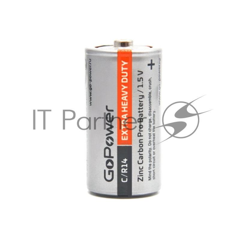 Батарейка GoPower R14 C Shrink 2 Heavy Duty 1.5V (2/24/288)