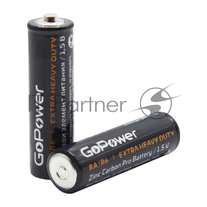 Батарейка GoPower R6 AA BL4 Heavy Duty 1.5V (4/48/576) блистер (4 шт.)