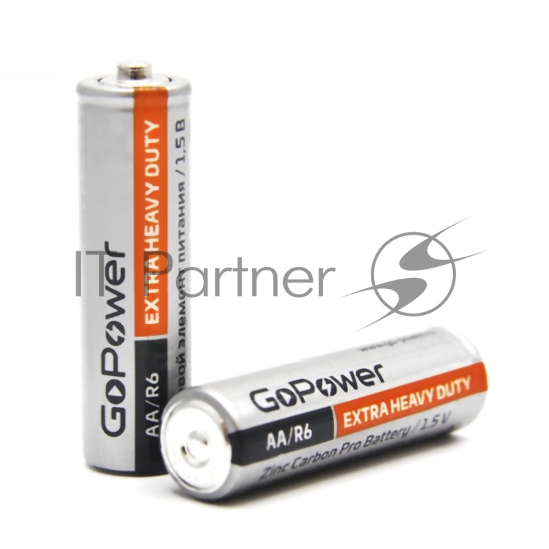 Батарейка GoPower R6 AA BL4 Heavy Duty 1.5V (4/48/576) блистер (4 шт.)