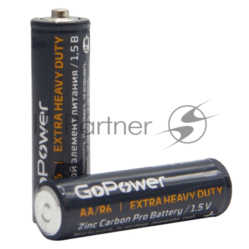 Батарейка GoPower R6 AA Shrink 4 Heavy Duty 1.5V (4/60/1200)
