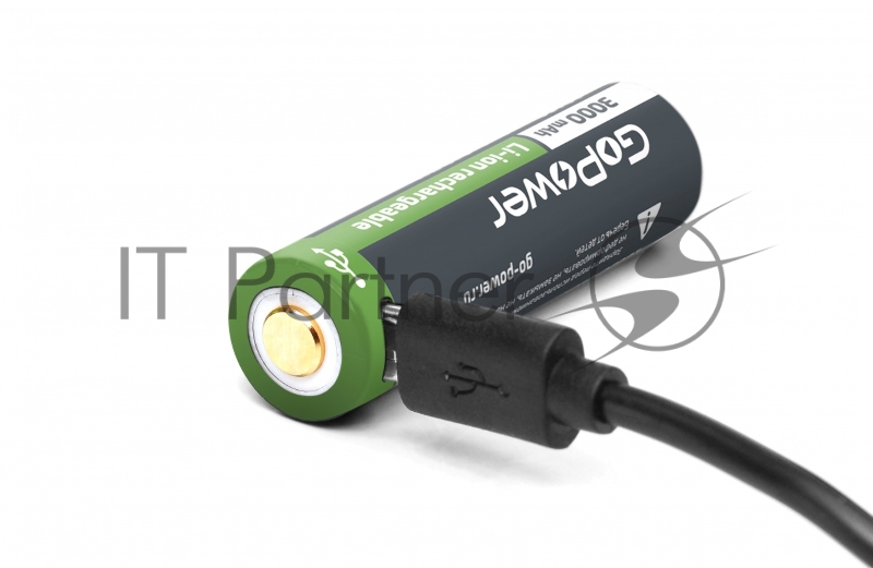 Аккумулятор Li-ion GoPower 18650 3.7V 3000mAh с защитой + USB (1/10/100)
