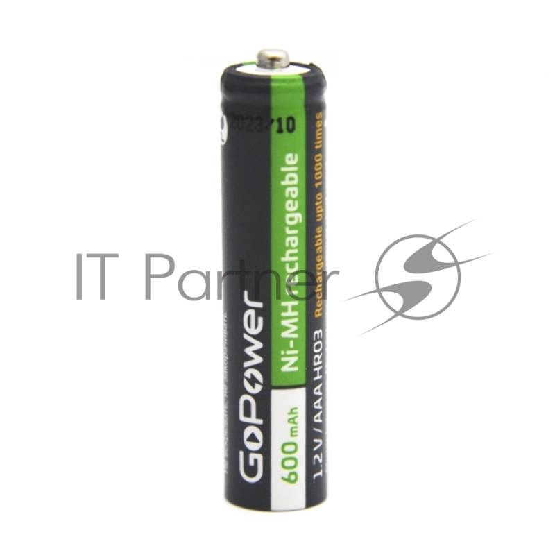 Аккумулятор бытовой GoPower HR03 AAA BL2 NI-MH 600mAh (2/20/320) блистер (2 шт.)