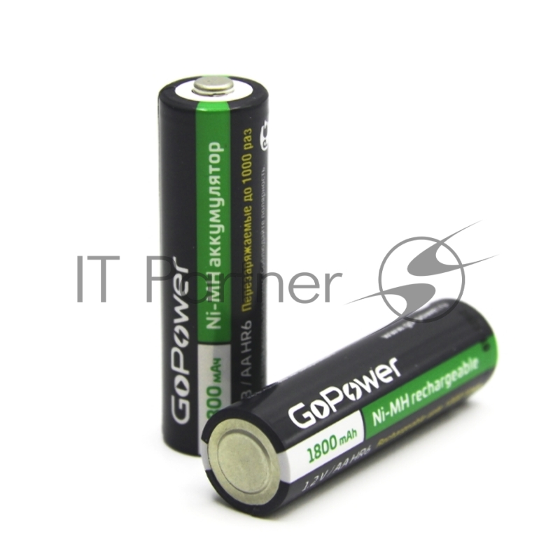Аккумулятор бытовой GoPower HR6 AA BL2 NI-MH 1800mAh (2/20/240) блистер (2 шт.)
