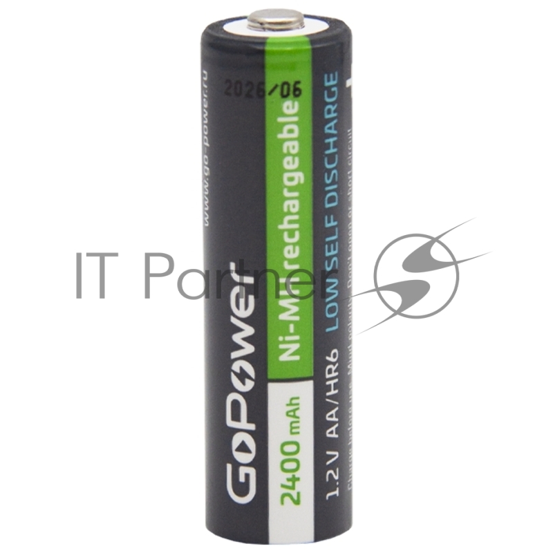 Аккумулятор предзаряженный RTU GoPower HR6 AA BL2 NI-MH 2400mAh (2/20/240) блистер (2 шт.)
