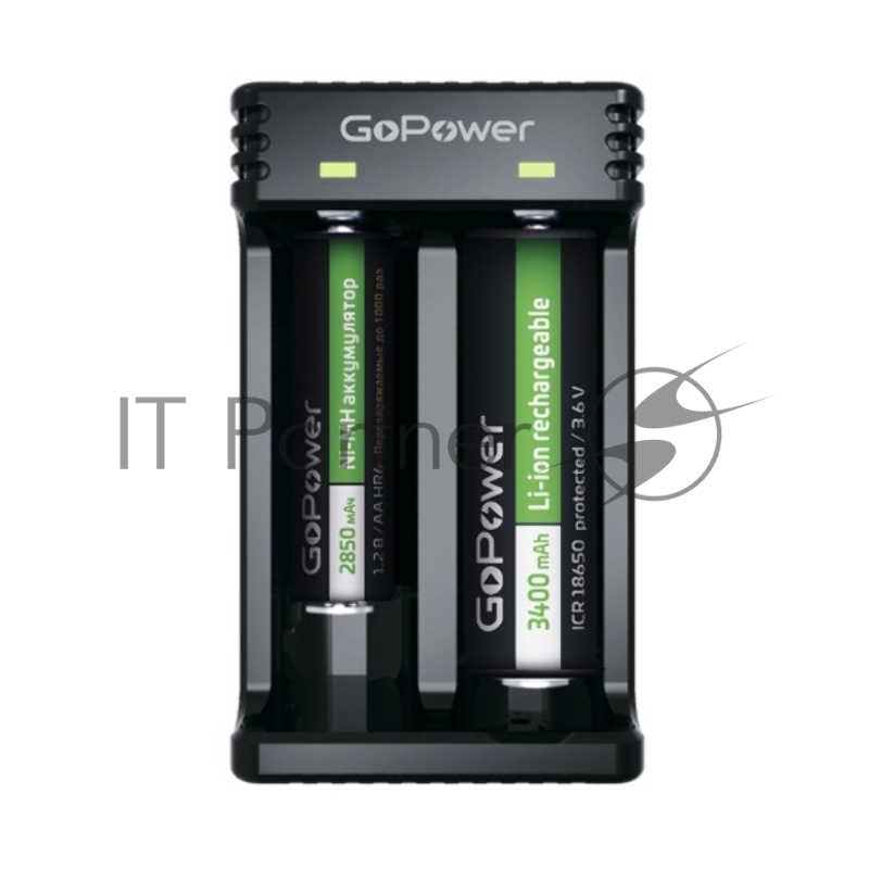 З/У для аккумуляторов GoPower LiCharger 4 Ni-MH/Ni-Cd/Li-ion/IMR 2 слота (1/100)