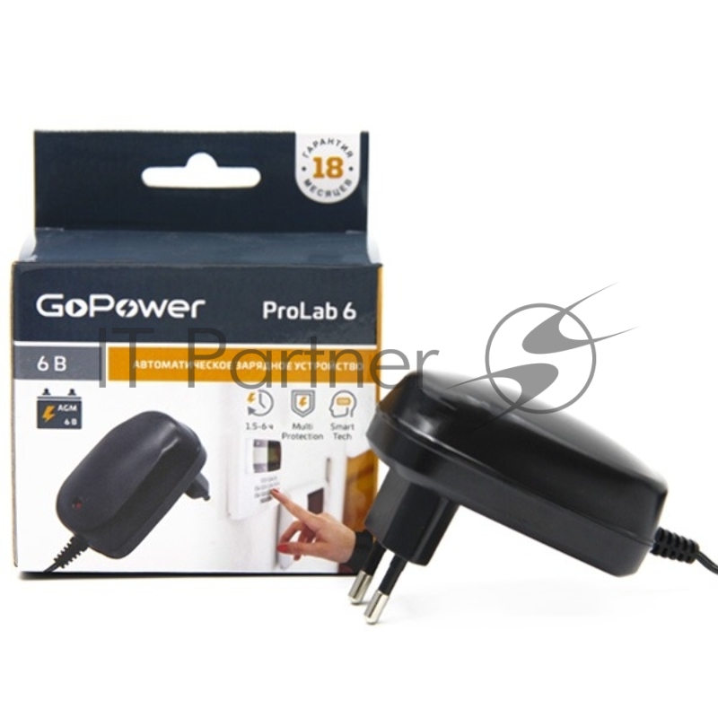 З/У для свинцово-кислотных аккумуляторов 6V GoPower ProLab 6 1.0A (1/100)