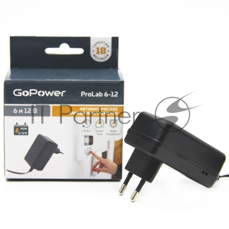 З/У для свинцово-кислотных аккумуляторов 6 и 12V GoPower ProLab 6-12 1.0A (1/100)