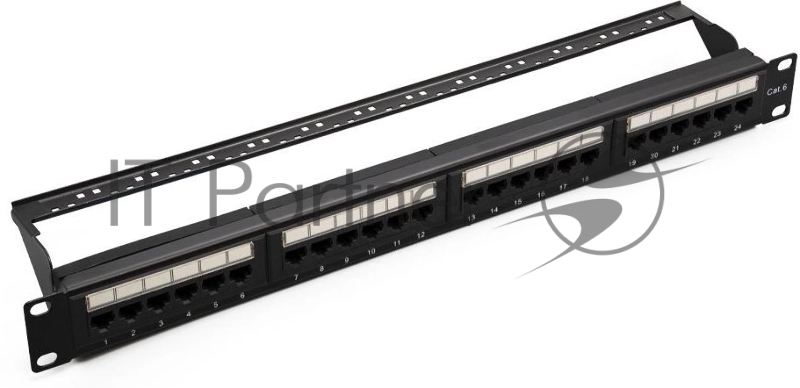 Патч-панель UTP 24хRJ-45 кат.6 1U 19дюйм SUPRLAN 10-0427