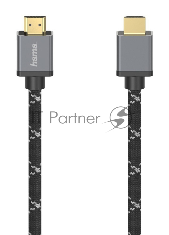 Кабель Hama H-205238 00205238 ver2.1 HDMI HDMI 1м серый/черный (упак.:1шт) плоский