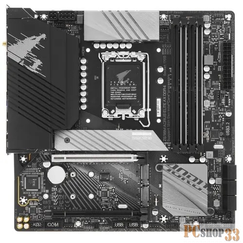 Материнская плата GIGABYTE Z690M AORUS ELITE AX DDR4 / Intel Z690 LGA1700 4xDDR4 2xPCIex16 6xSATA 3xM.2 WiFi USB-C HDMI DP / mATX