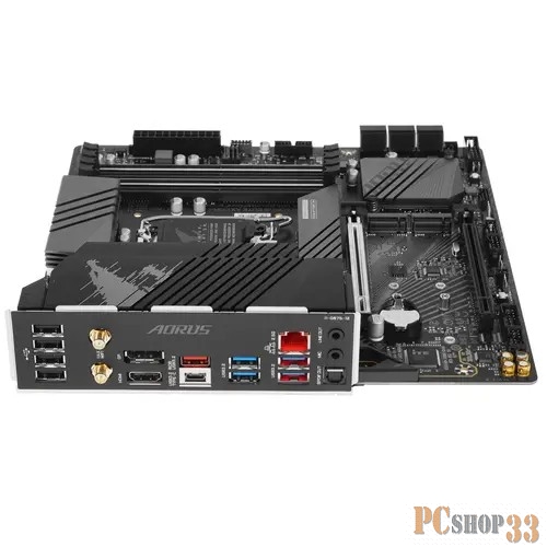 Материнская плата GIGABYTE Z690M AORUS ELITE AX DDR4 / Intel Z690 LGA1700 4xDDR4 2xPCIex16 6xSATA 3xM.2 WiFi USB-C HDMI DP / mATX