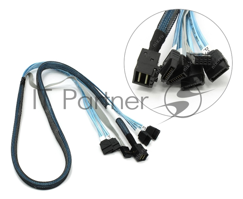 Кабель 1m Аналог LSI00411 CBL-SFF8643-SATASB-10M 1m (SA-F43S7PS-1M-N2)