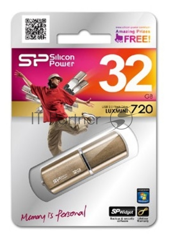 Флеш Диск Silicon Power 32Gb LuxMini 720 SP032GBUF2720V1Z USB2.0 коричневый