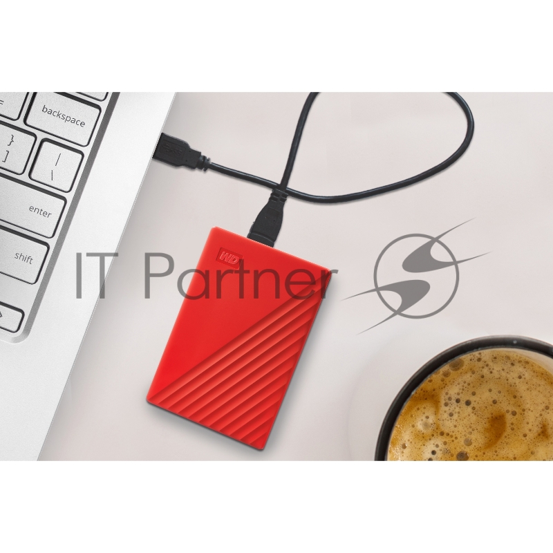 Накопитель Portable HDD 5TB WD My Passport (Red), USB 3.2 Gen1, 107x75x19mm, 210g /12 мес./